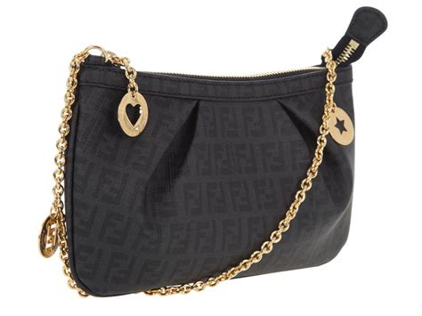 fendi black gold bag|fendi bag pre owned.